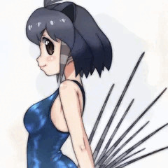 なんかスク水してるのです