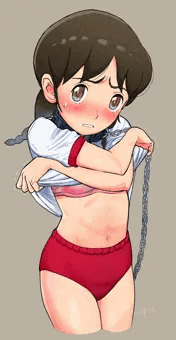 上着を捲らせてみた