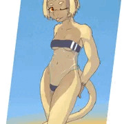 今はやりのあの水着です。