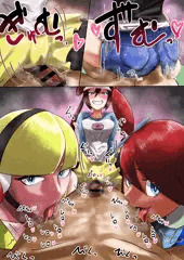 圧迫乳首舐めプレイ