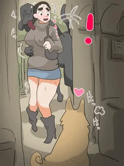 暗い路地で