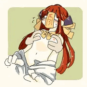 キョンシーの女の子のおっぱい揉む
