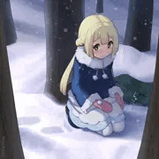 森に駆け込むリーリエちゃん