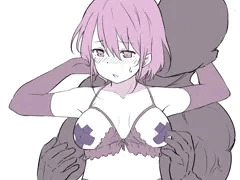 乳首にばってんテープ