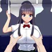 電車でおっぱいもみもみ