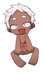 デフォルメ白髪褐色三白眼Ｆｕｃｋｍｅ