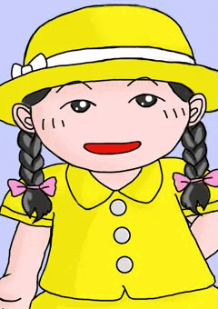 まるたま小学校 おさげのおんなのこ