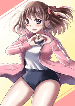 手でハートなブルマJK