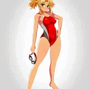 競泳水着モードレッド