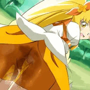 リク絵　(キュアサンシャインお漏らし)