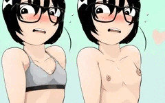 ちっぱいメガネモブ