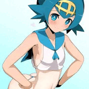 日焼け肌にマイクロビキニのスイレンちゃん