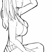 髪を上げる女性の練習