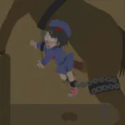 馬と少女と鎖