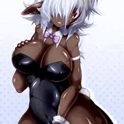 バニー褐色エルフ看板娘