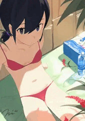 プールサイドにて