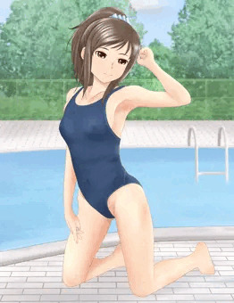 スク水＆スポブラの女の子