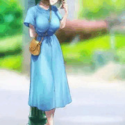 水色のワンピースの少女💗