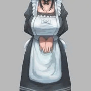 四白眼のメイドさん