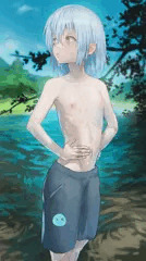 徐々に女体化する水着チャレンジ