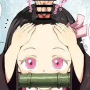 禰豆子のおでこで男根をしごく炭治朗。