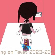無休で配達中に土産店で堂々とピースして大小便する少女