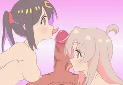 お〇まいキャラでダブルフェラ