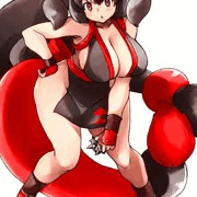 伝統的なくのいち衣装を身にまとうアイアイちゃ