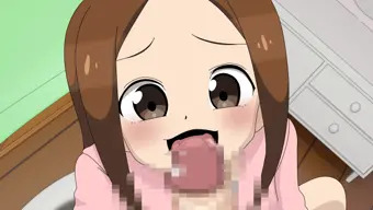 高木さんの手コキ+亀頭舐め