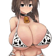 牛柄ビキニの爆乳時雨ちゃん