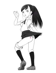 スカートめくる。