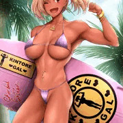 筋トレギャル サーフィン
