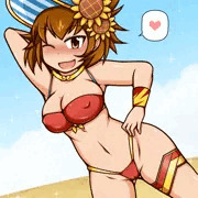 アルバイトでサービスするビーチクウ
