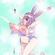 お風呂隠し撮りに気づいた兎娘ちゃん