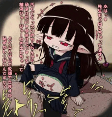 黒髪ぱっつん黒ランドセル黒セーラー黒タイツ小○生サキュバスなんかに負けたりしない！キッ