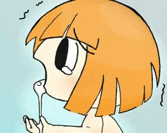 メメ子ちゃん　掌受け