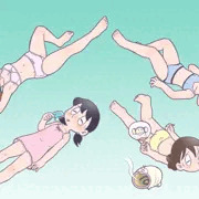 暑いとだらけるシリーズ。