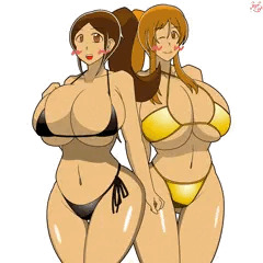 立ち絵並べ1(美子と愛美)