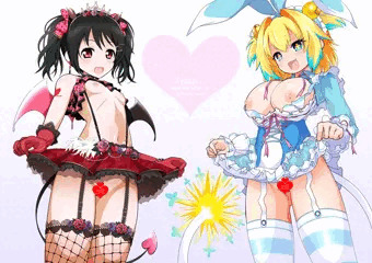 パイにゃん＆にこにー☆たくし上げ