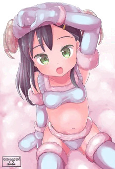 「羊コスしたよー」