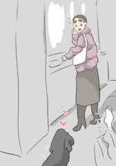 お手洗いで