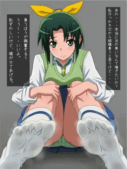 なおちゃんに足を嗅がせてもらった