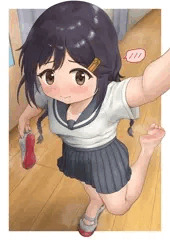紗南さんが上履き履くのに肩を貸したい
