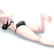 水着うつ伏せ