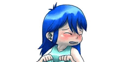 いやいやたくし上げる娘