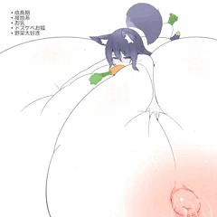 成長期のドスケベ接地系お乳お狐(野菜大好き)