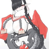 正月のとき描いたロリ爆乳龍娘絵