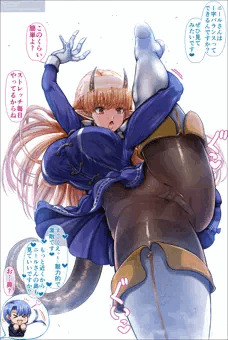 I字開脚する格闘娘