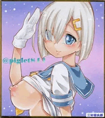 笑顔で敬礼