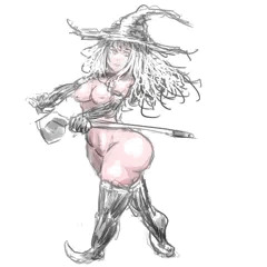 半裸魔女